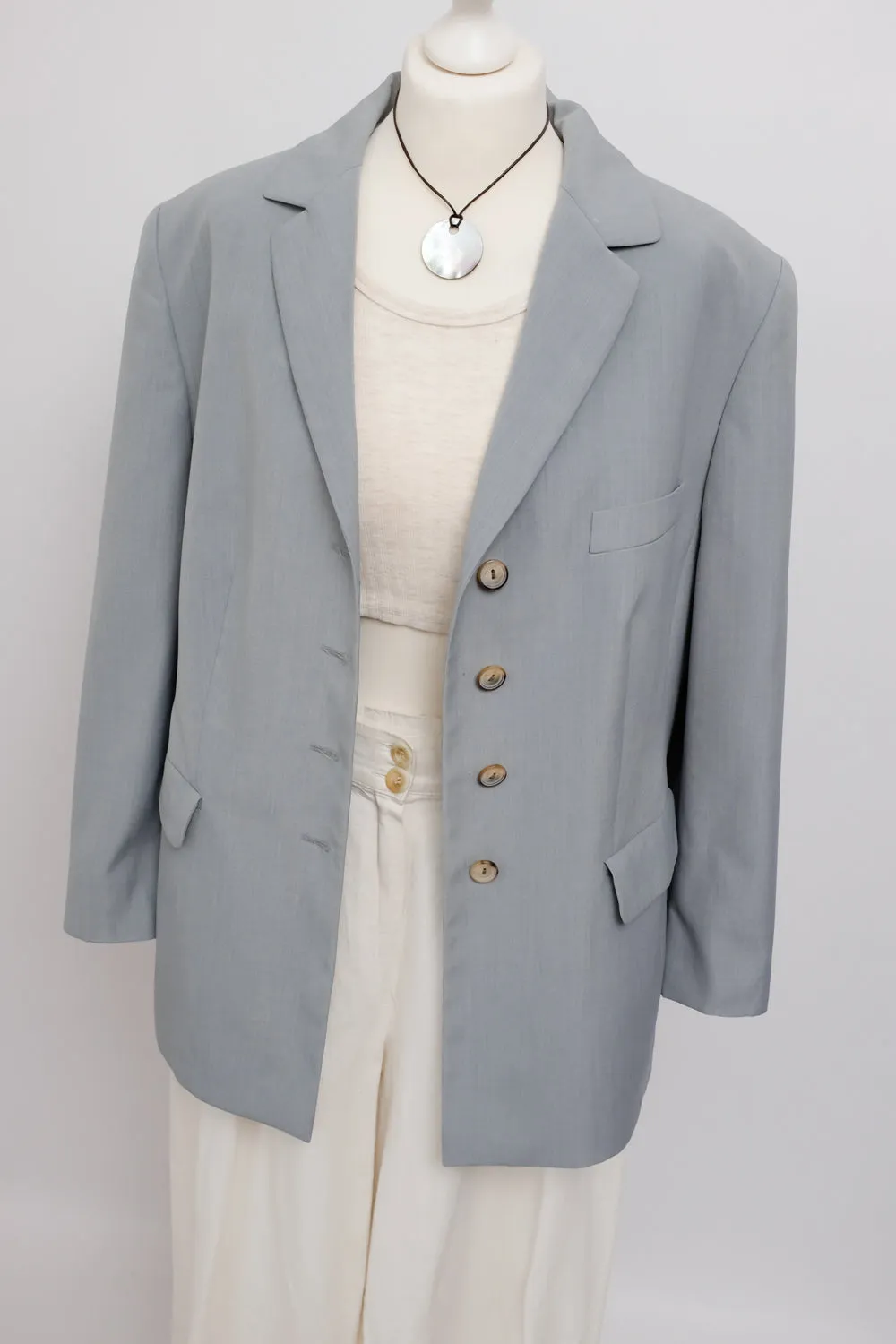 PURE NATURAL FABRIC BLUE VINTAGE BLAZER