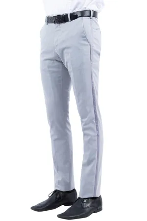 "Elevate Your Prom and Wedding Style: Zegarie Modern Fit Tuxedo Pants in Sophisticated Light Grey"
