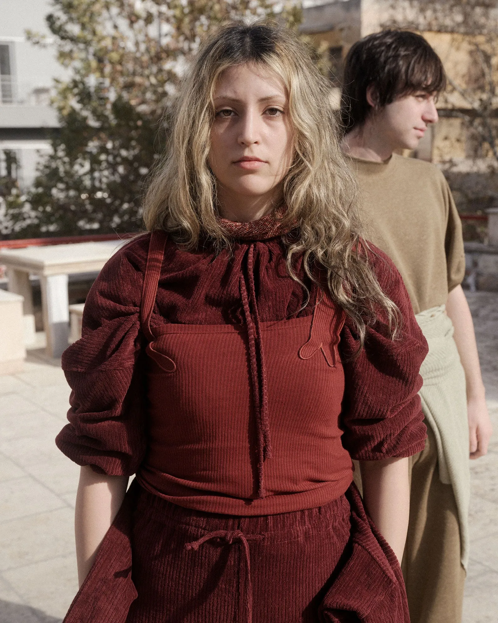 Ran Sweatshirt - Organic Cotton Terry - Aster Brown Red