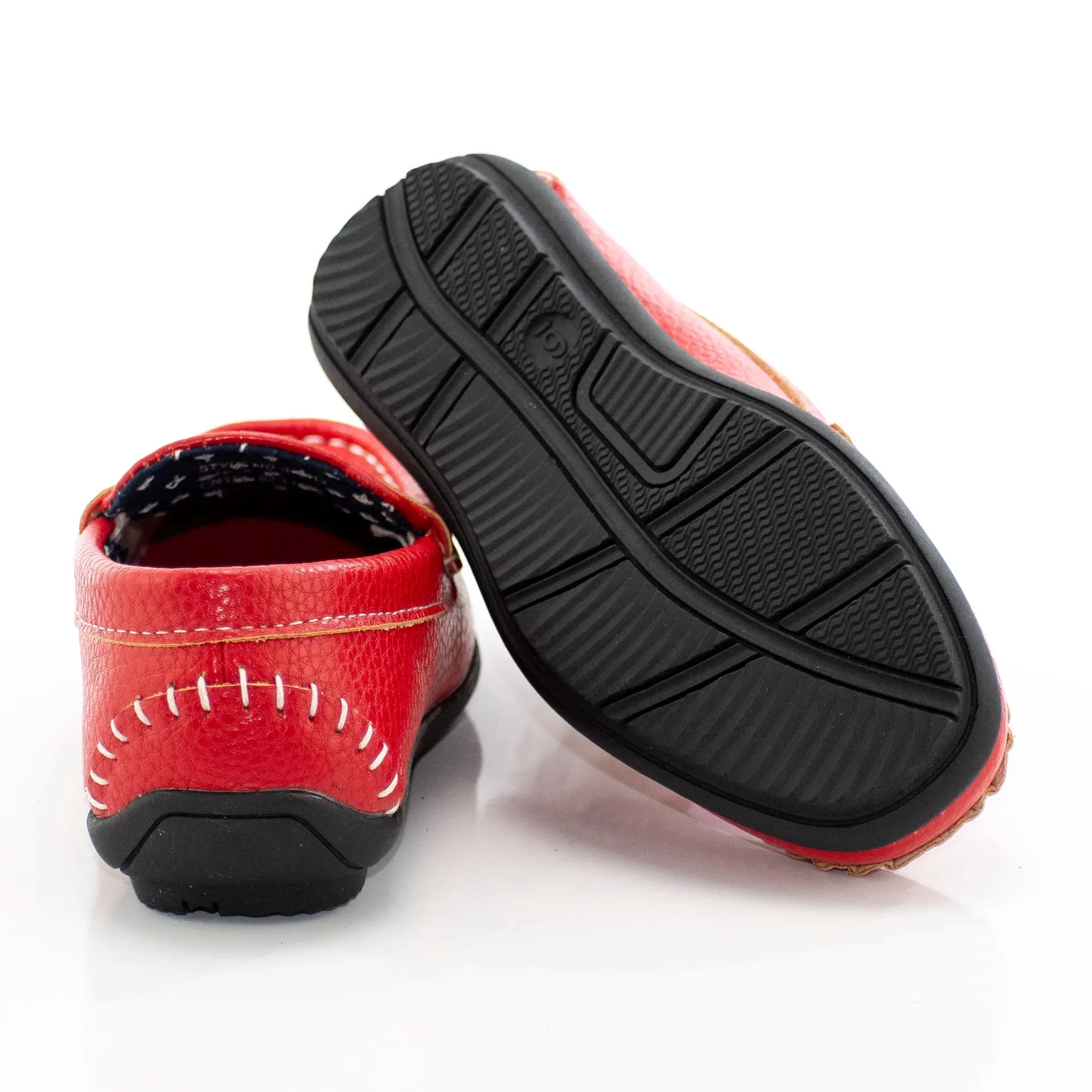 Red Leather Kids' Penny Loafer Driver