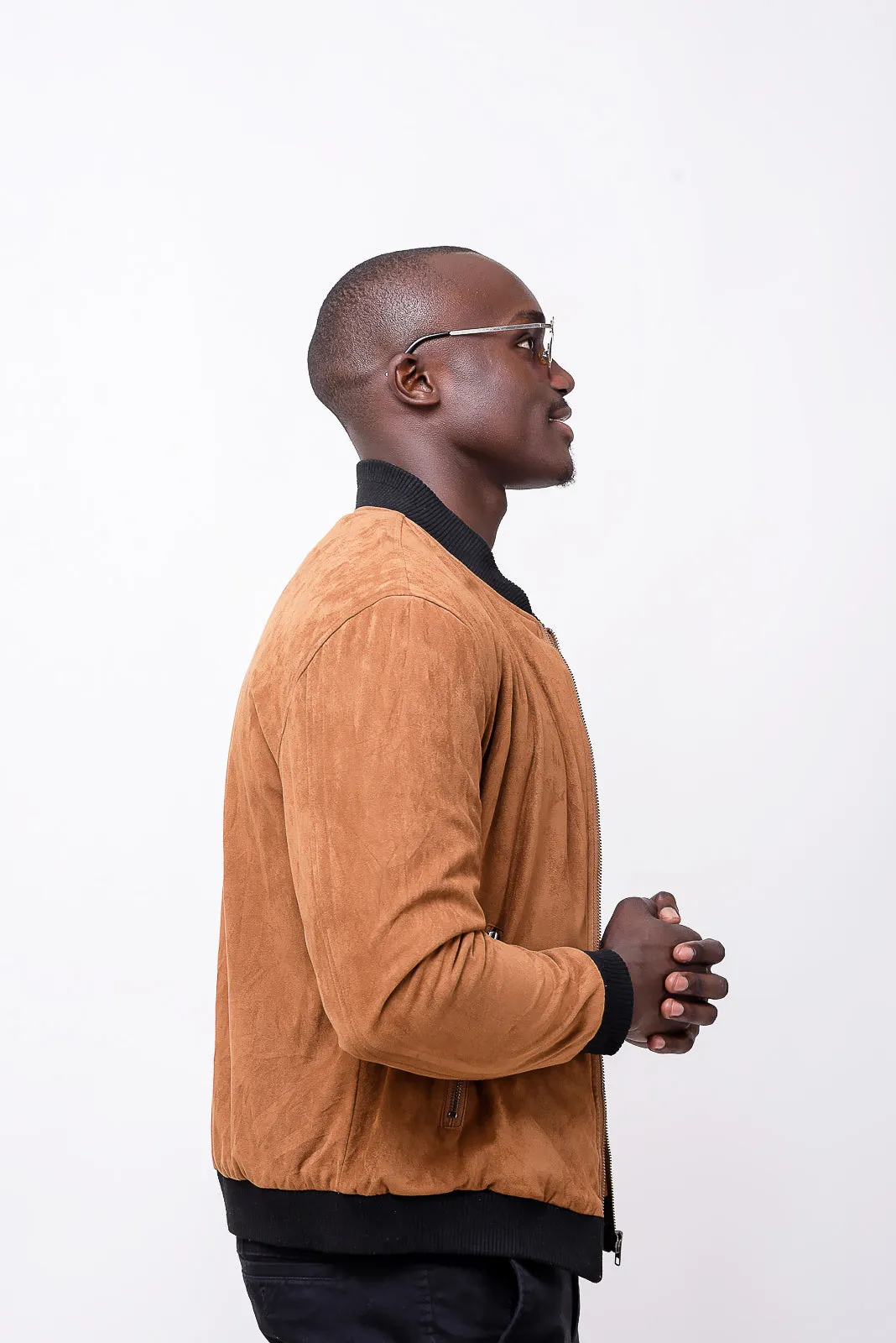 regular bomber jacket in brown