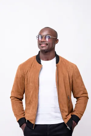 regular bomber jacket in brown