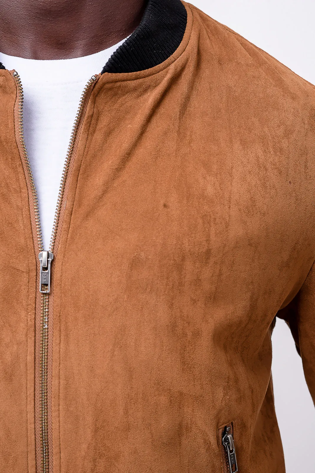 regular bomber jacket in brown