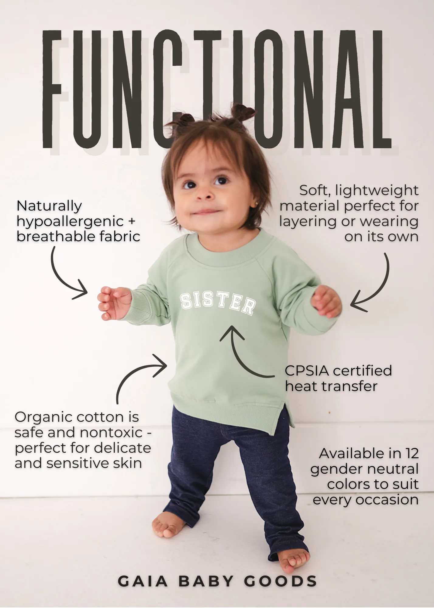 Reindeer Names Organic Toddler Pullover