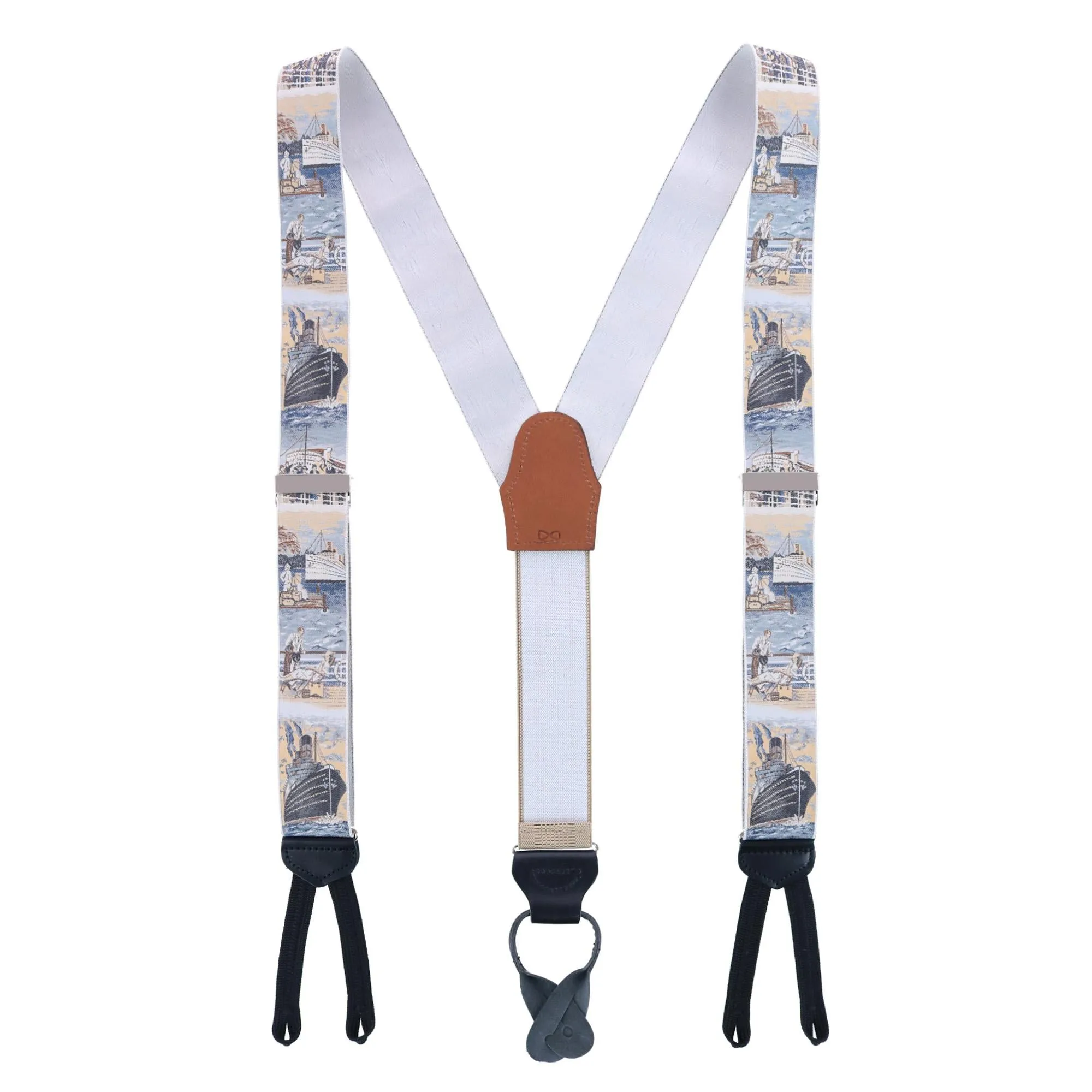 Retro Pattern Bon Voyage Limited Run Silk Braces
