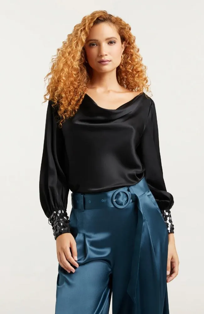 Sequin Cuff Taylee Top