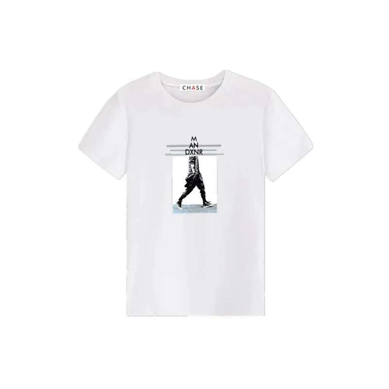 Short Sleeve Men T-Shirt Summer Half Sleeved Trendy  Round-Neck Plus Size T-Shirt