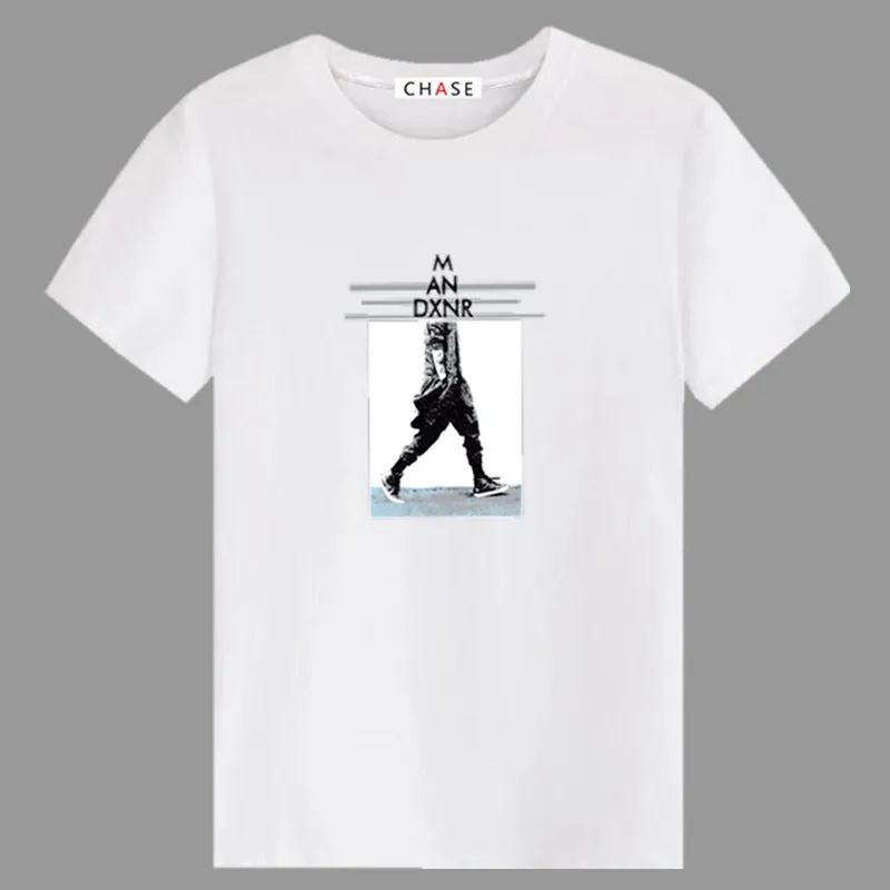 Short Sleeve Men T-Shirt Summer Half Sleeved Trendy  Round-Neck Plus Size T-Shirt