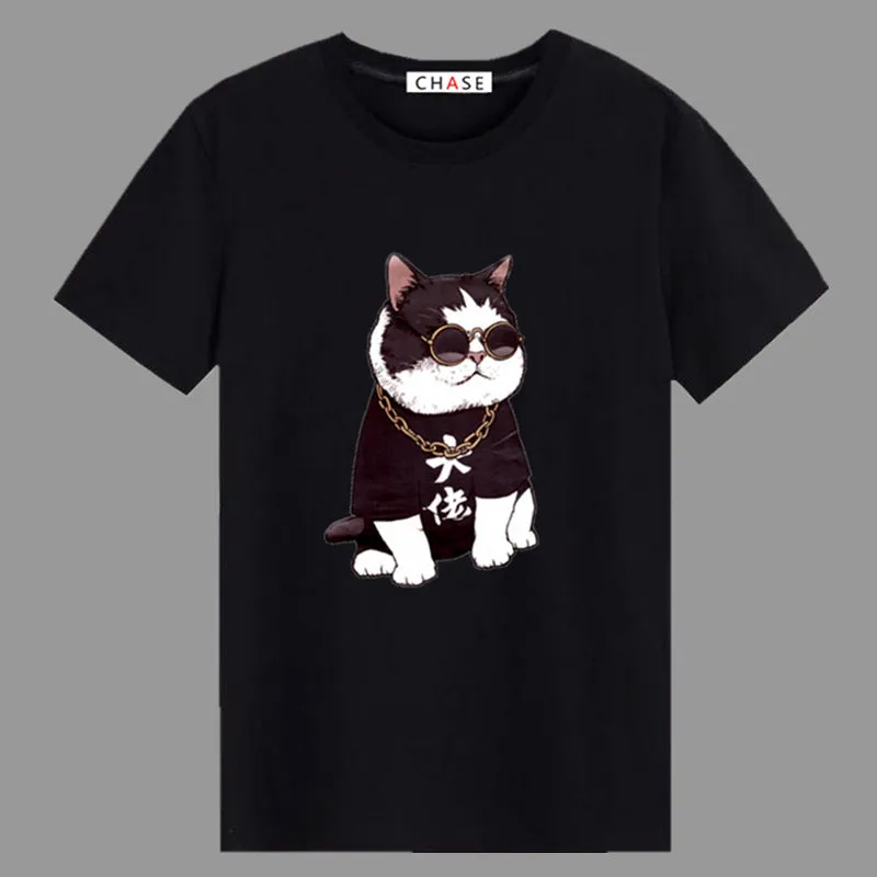 Short Sleeve Men T-Shirt Summer Half Sleeved Trendy  Round-Neck Plus Size T-Shirt