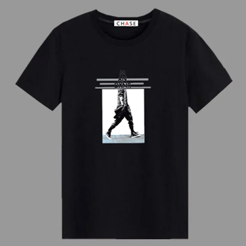 Short Sleeve Men T-Shirt Summer Half Sleeved Trendy  Round-Neck Plus Size T-Shirt