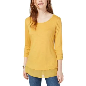 Style & Co Chiffon-Hem Top, Size XXL