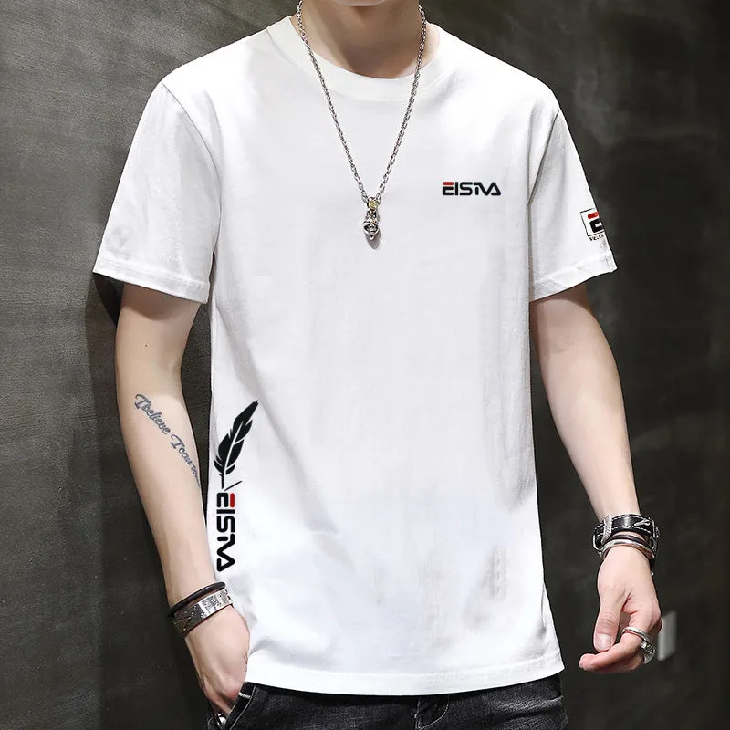 Summer Men Student Short Sleeve Printed Korean Trendy Loose T-Shirt