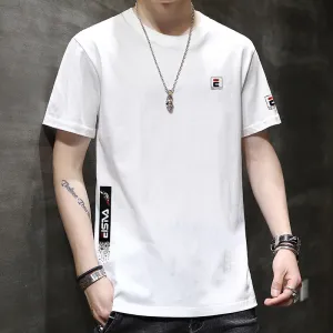 Summer Men Student Short Sleeve Printed Korean Trendy Loose T-Shirt
