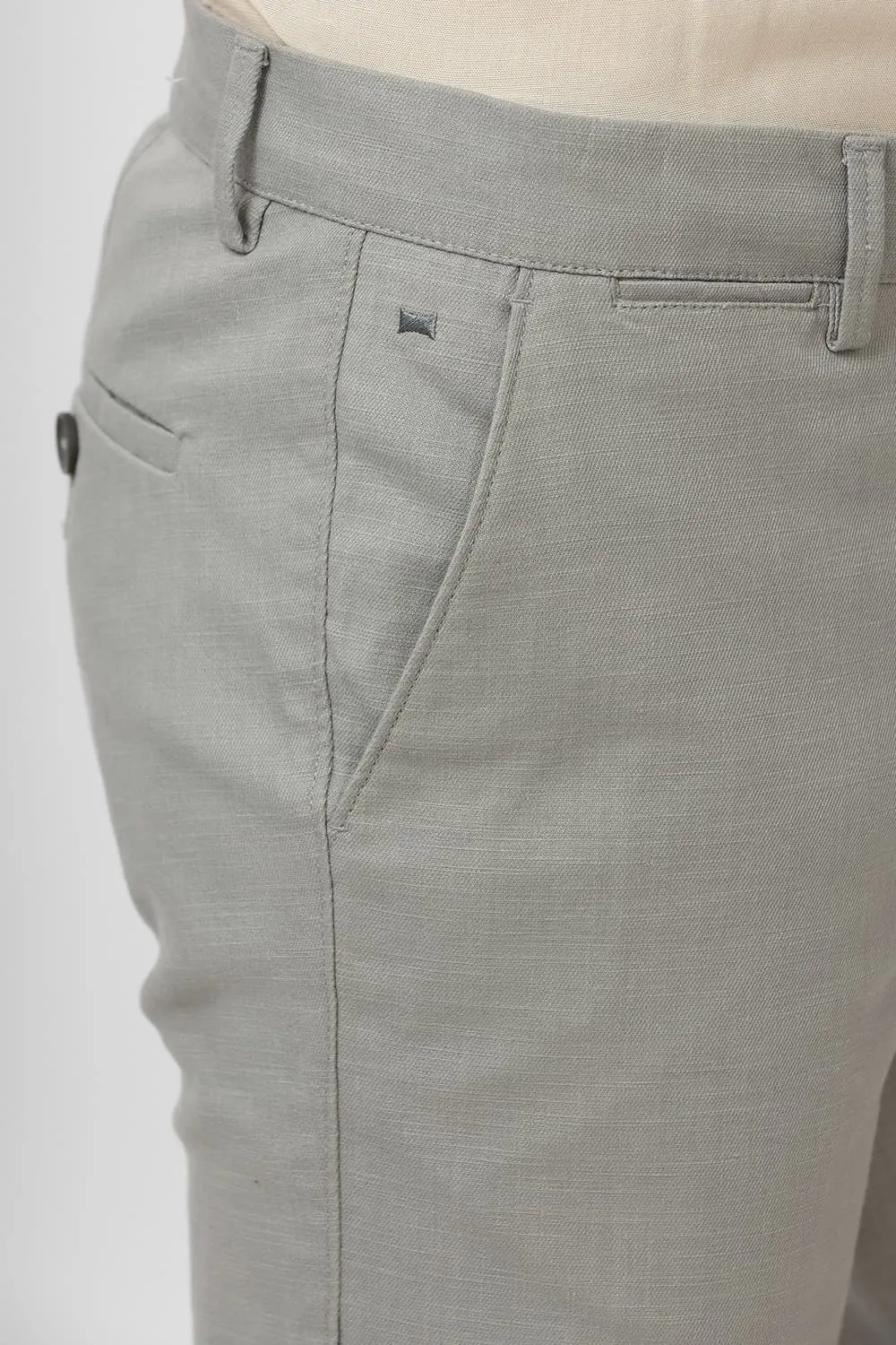 Tapered Fit Cotton Stretch Dobby Trouser