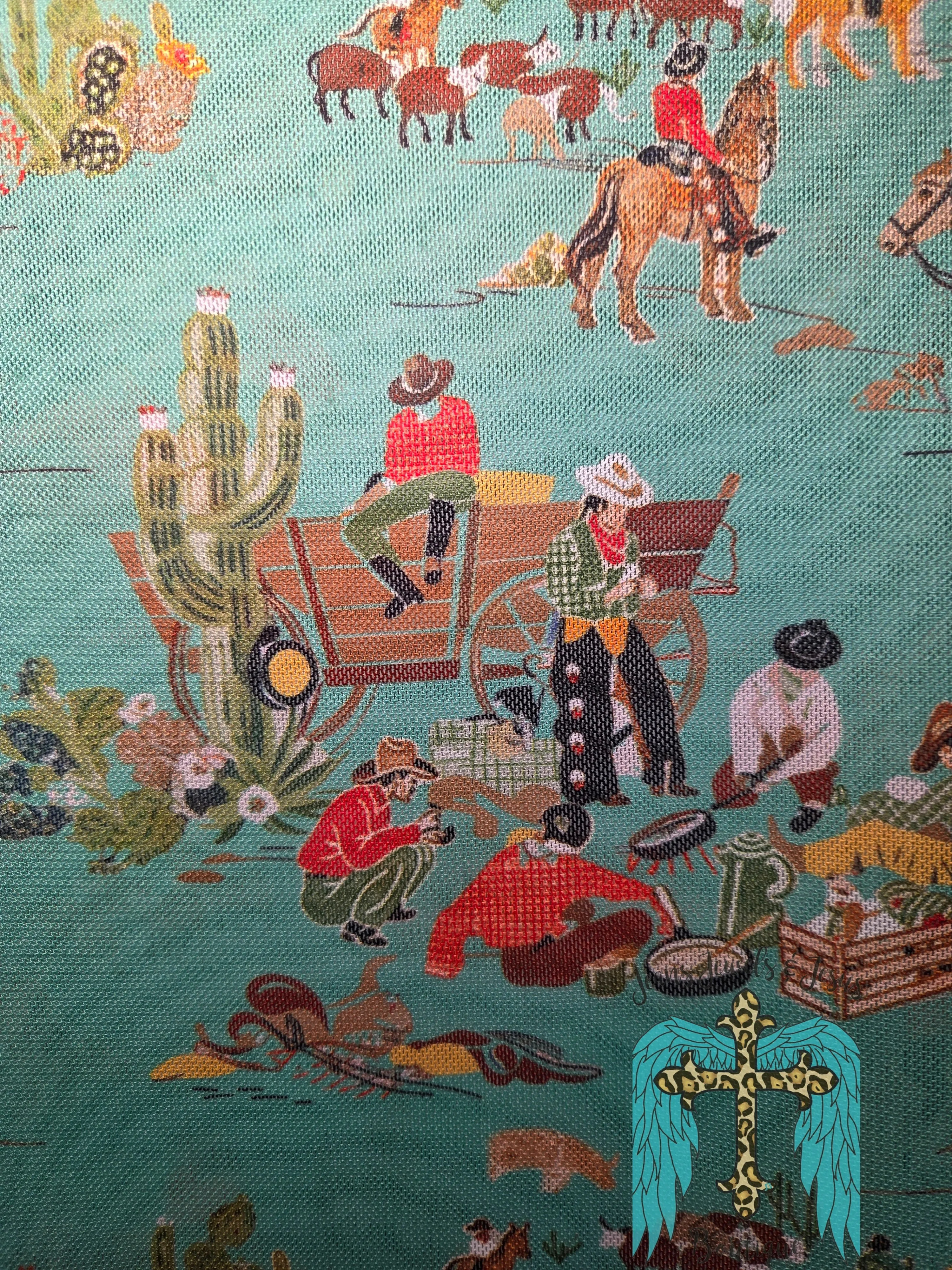 Turquoise Wagon Mesh Top