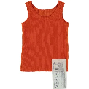 Versatile Naranja Orange Ribbed Tank Top