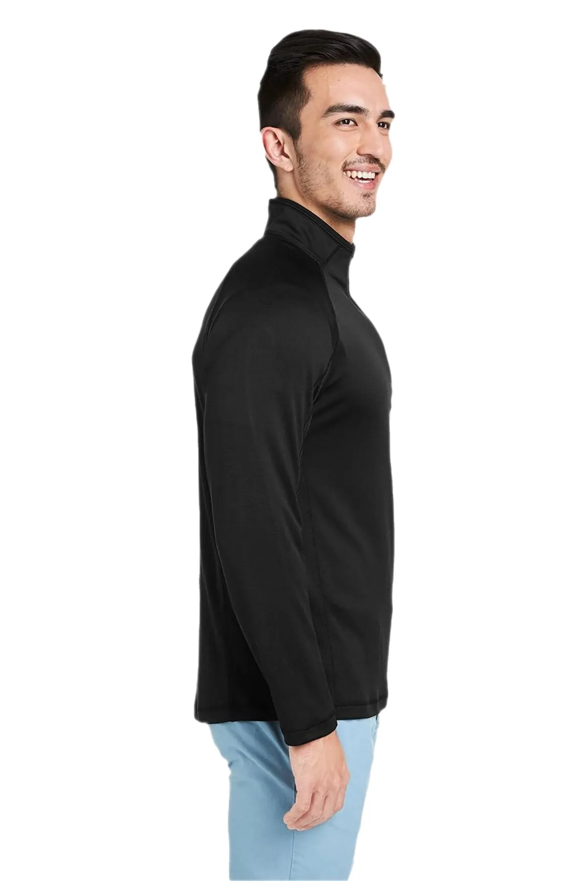 Vineyard Vines Custom Mens Sankaty Quarter-Zips, Jet Black