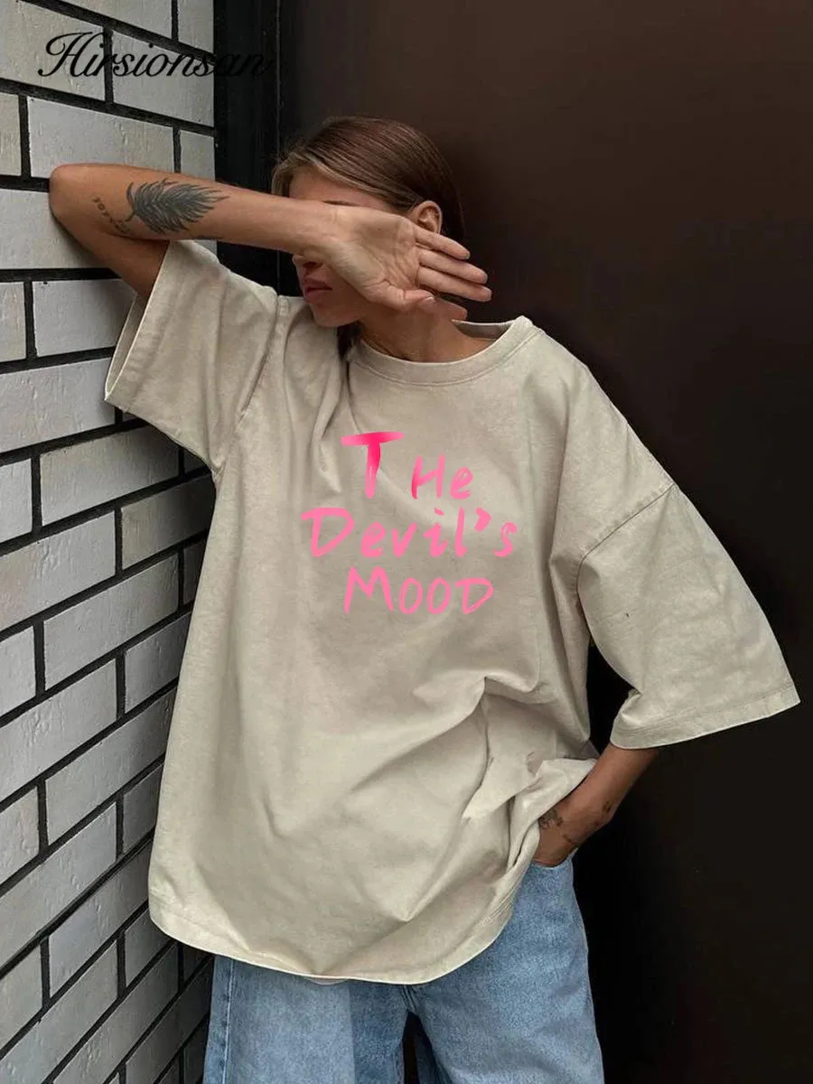 Vintage Acid-Washed Cotton T-Shirt Women