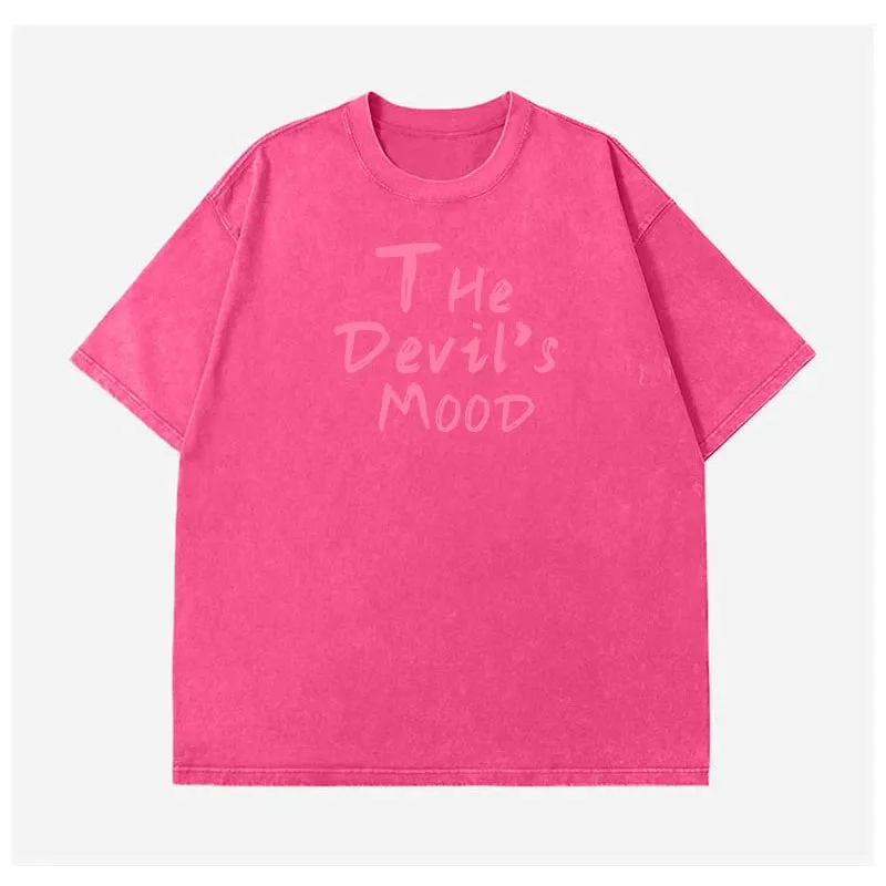 Vintage Acid-Washed Cotton T-Shirt Women