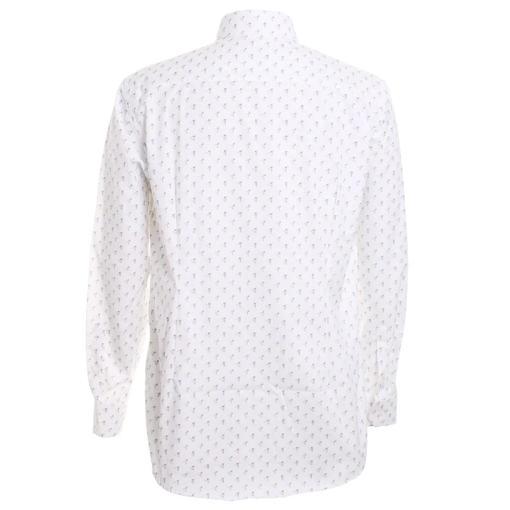 White Drink Poplin Shirt