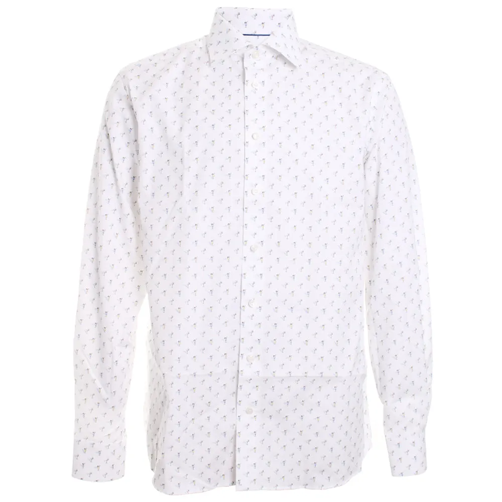 White Drink Poplin Shirt