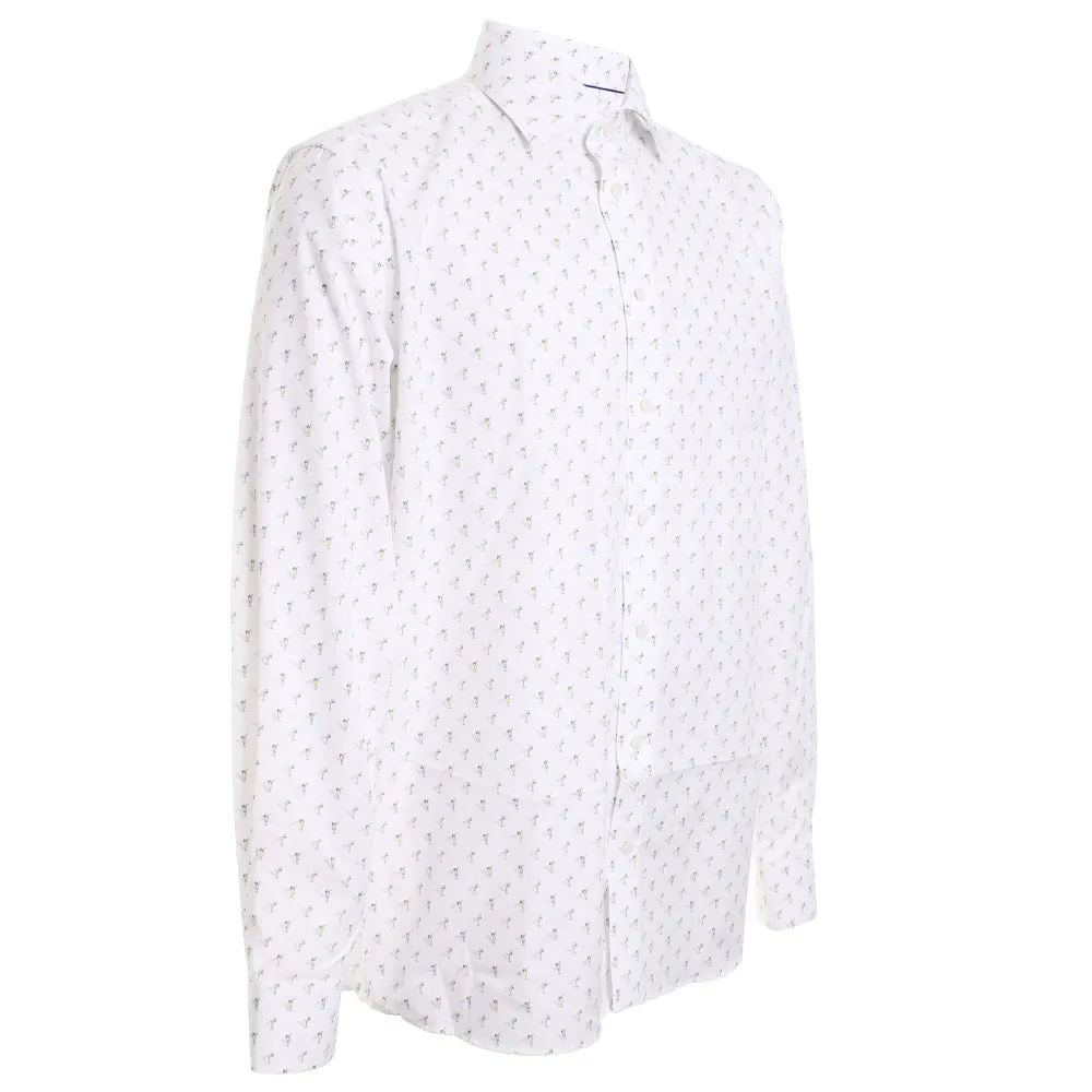 White Drink Poplin Shirt