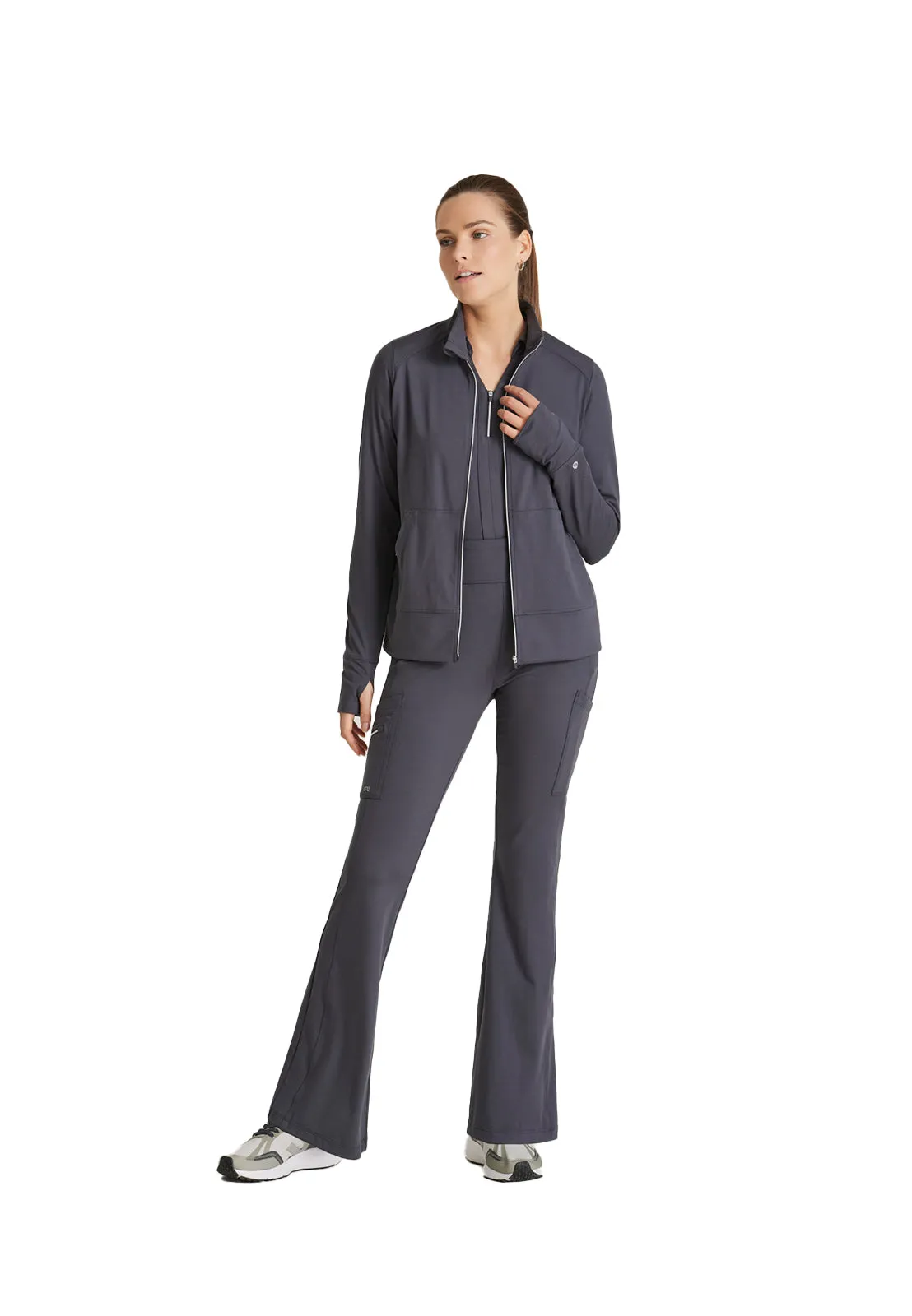 Women's Kangaroo Pocket Zip-Up Warm-Up Jacket