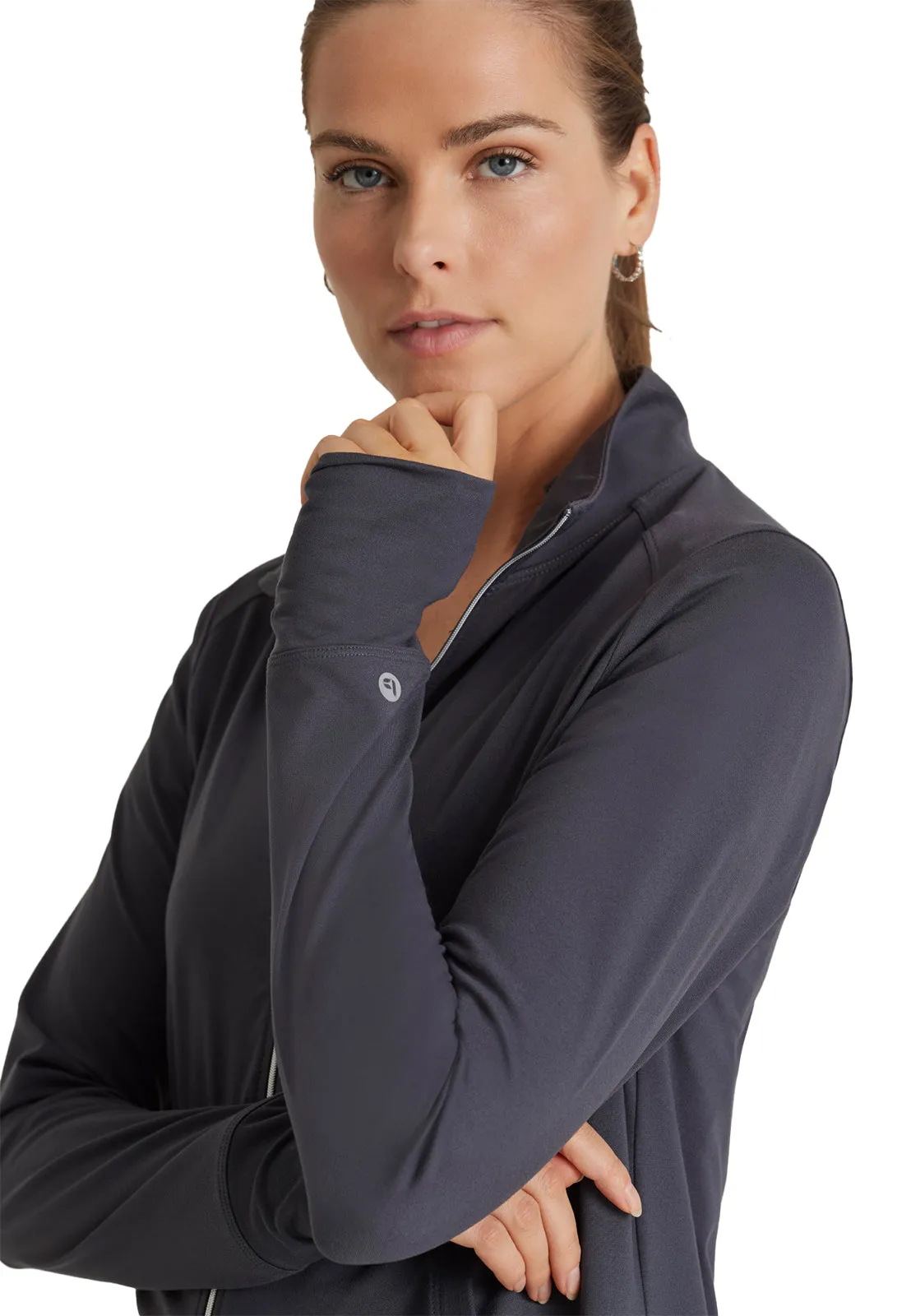 Women's Kangaroo Pocket Zip-Up Warm-Up Jacket