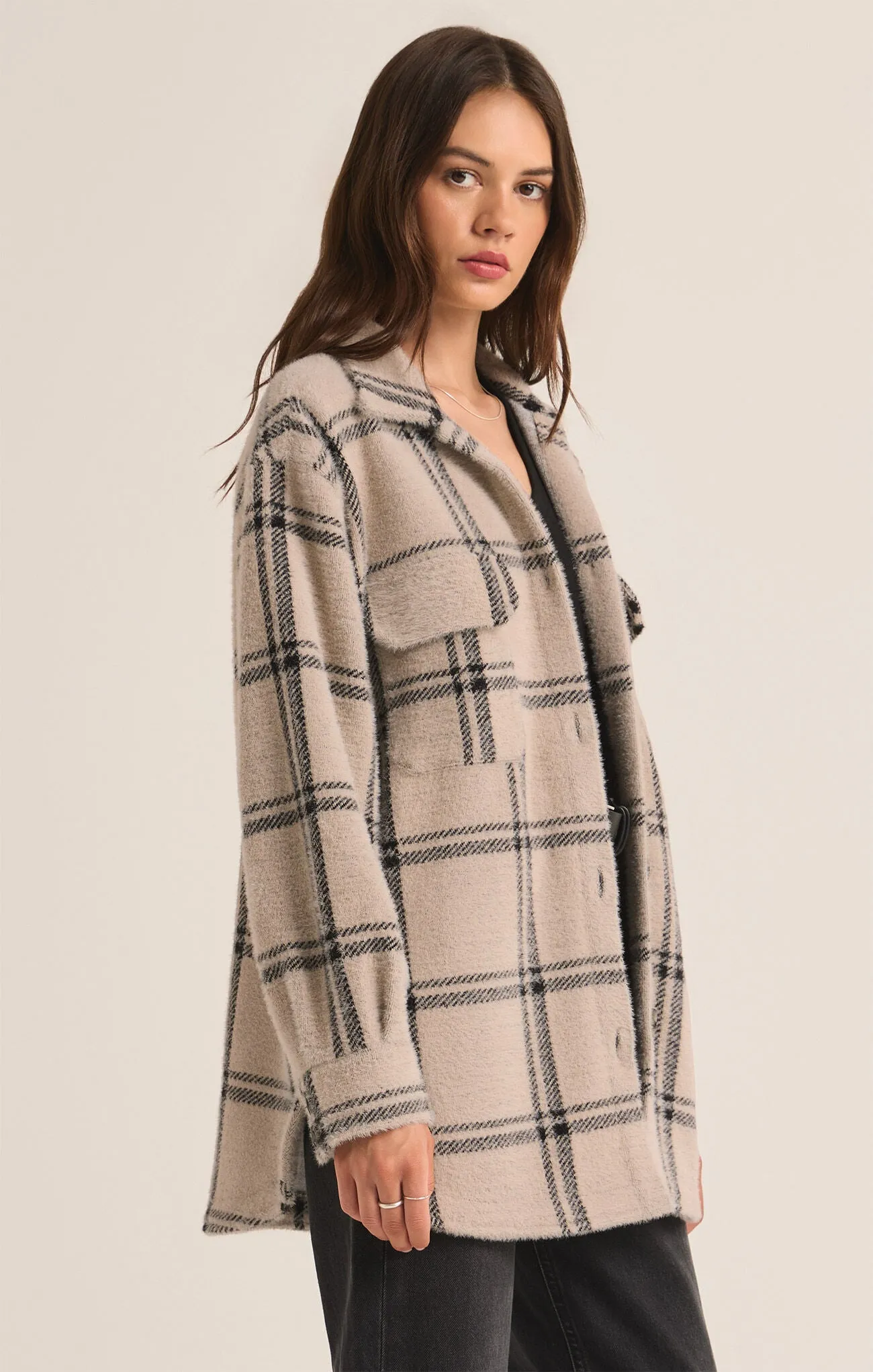 Z Supply Plaid Trucker Jacket