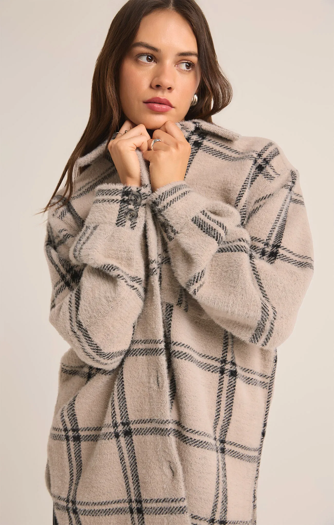 Z Supply Plaid Trucker Jacket
