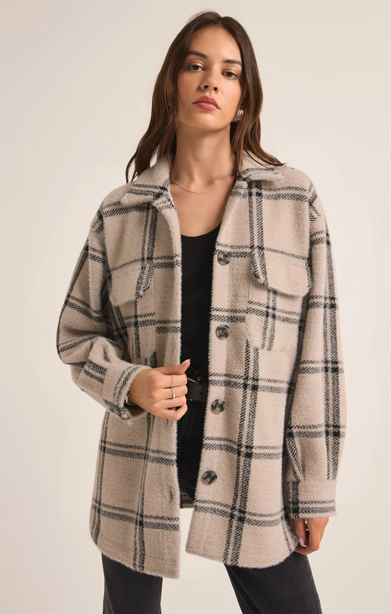 Z Supply Plaid Trucker Jacket