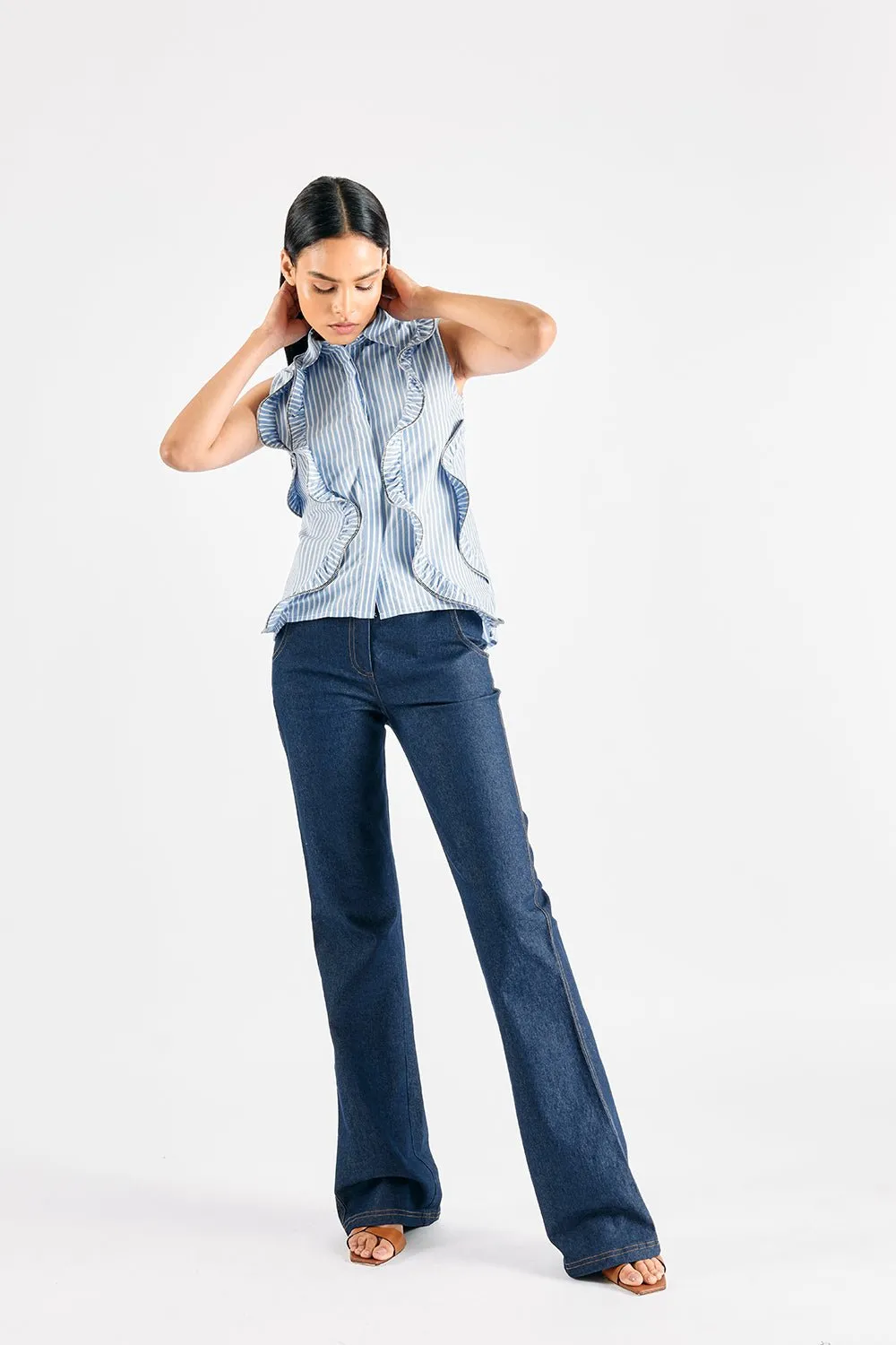 ZIPPER STRIPE SHIRT